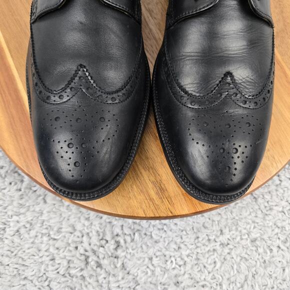 Cole Haan Mens 10M Williams Black Leather Wingtip Brogue Oxford Dress Shoe main image 11